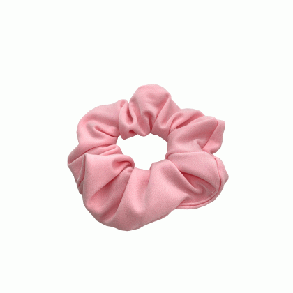 Baby pink υφασμάτινο scrunchie