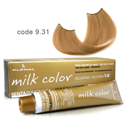 Kleral Milk Color Κρέμα Βαφής Μαλλιών Χωρίς Αμμωνία 9.31 Ξανθό Π