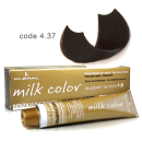 Kleral Milk Color Κρέμα Βαφής Μαλλιών Χωρίς Αμμωνία 4.37 Καστανό