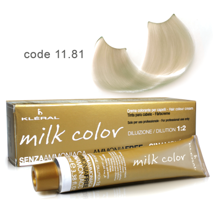 Kleral Milk Color Κρέμα Βαφής Μαλλιών Χωρίς Αμμωνία 11.81 Παστέλ
