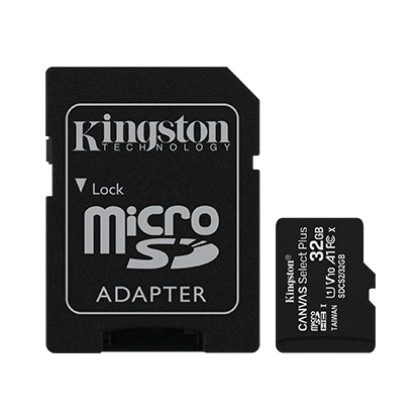 Kingston microSD 16GB Canvas Select Plus 100MB/s Adapter