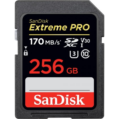Sandisk Exrteme PRO 256 GB memory card SDXC Class 10 UHS-I