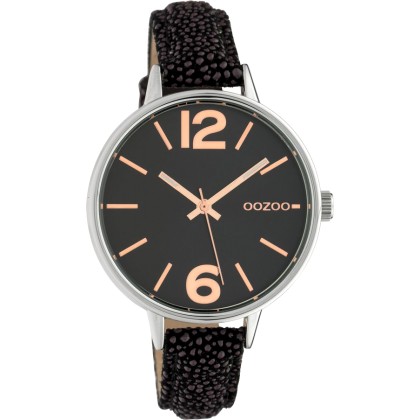 OOZOO Timepieces Black Leather Strap C10459