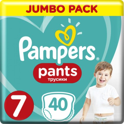 
      Pampers Pants Mega Pack No 7 (17+kg) 40τμχ
    