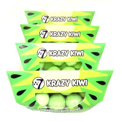 W7-Fruity Fizzy Bath Bombs (Krazy Kiwi) 10x10gr