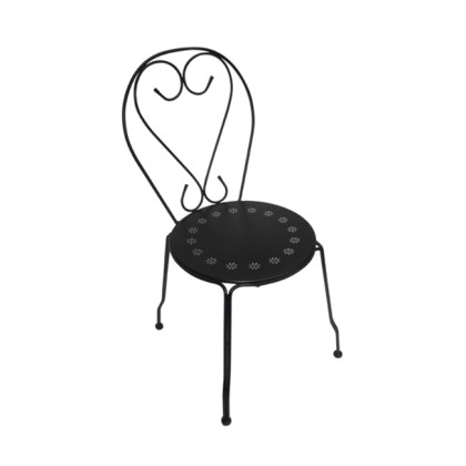33080 Καρέκλα μεταλλική BISTRO (41x48x90) Μαύρη (Ε5182)