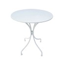 E-03526 PARK τραπέζι μεταλλικό Φ60 Άσπρο (Ε5170)