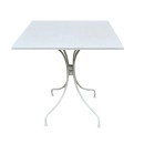 E-03780 PARK τραπέζι μεταλλικό (70x70x71) Άσπρο (Ε5171,1)