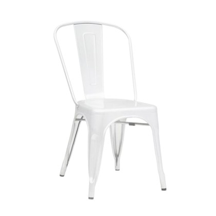 47158 Καρέκλα Μεταλλική RELIX (45x51x85) Άσπρη (Ε5191)