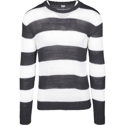 Urban Classics Ανδρικό φούτερ Striped Sweater TB2411 Μαύρο