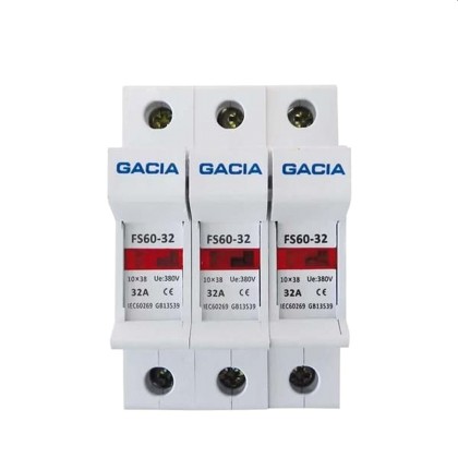 GACIA ασφαλειοαποζεύκτης τριπολικός με ένδειξη 3P 10x38A 6-32A 5