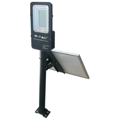 LED V-TAC Ηλιακό Φωτιστικό Δρόμου SMD 50W Σώμα Μαύρο Φως Ημέρας 