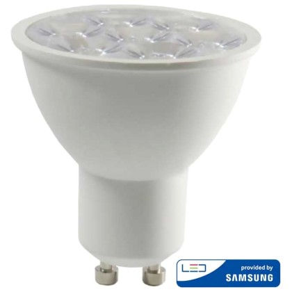 LED VTAC Spot GU10 6.5W SAMSUNG CHIP 10° 500lm Θερμό Λευκό 20026