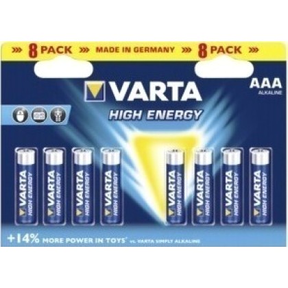 1x8 Varta High Energy Micro AAA LR 03  - Πληρωμή και σε 3 έως 36