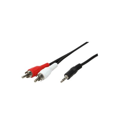 Cable Audio 3.5mm M/2xRCA M 5m Logilink CA1043  - Πληρωμή και σε