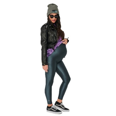 Jacqueline Capri 6/8 Shiny Leggings Blue - PCP Clothing