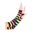 Leg Avenue Neon Rainbow Gauntlet Gloves