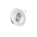 Σποτ Χωνευτό LED Ψευδορoφής Κινητό Στρογγυλό 7W Lumen Λευκό 6300