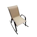 Καρέκλα Εξοχής Καφέ Κουνιστή Με Επενδεδυμένη Textiline Steel 90x
