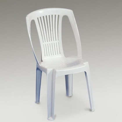 Καρέκλα Πλαστική Λευκή (Στοιβαζόμενη) "STELLA" 46x53x8