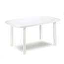 Τραπέζι Ορθογώνιο Πλαστικό Λευκό "Faro" 137x85x72εκ