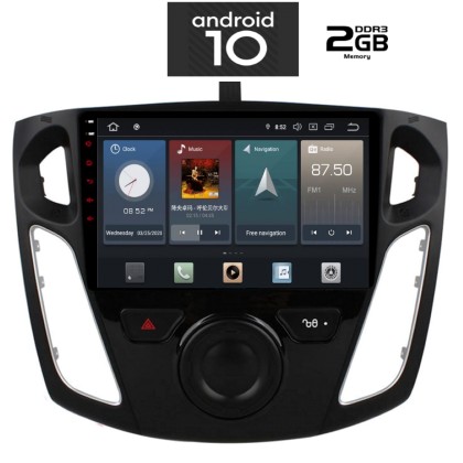 IQ-AN X1055-GPS - Οθόνη 9'' Ford Focus 2012 - 2015 - Android 10,