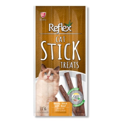 Reflex meaty sticks μοσχάρι και catnip 3x5gr