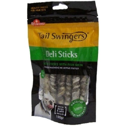 Tail Swingers Rawhide Sticks με δέρμα ψαριού 100gr