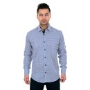 Zen Zen Γαλάζιο ανδρικό πουκάμισο με μαύρο σχέδιο