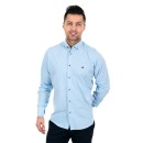 Zen Zen Απαλό γαλάζιο ανδρικό πουκάμισο με κέντημα