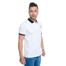 Ανδρικό Polo μπλουζάκι Πικέ Λευκό Combine